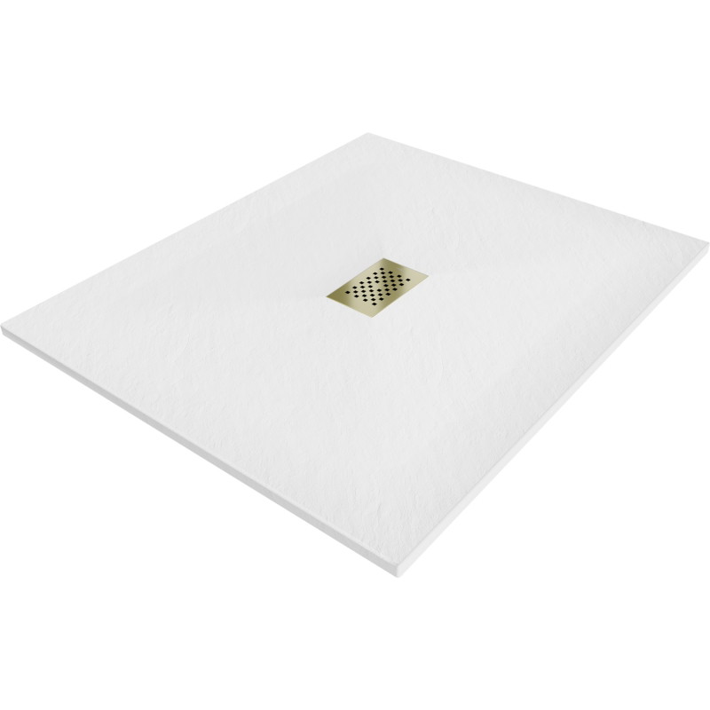 Mexen Hugo ristkülikukujuline dušialus SMC 140 x 100 cm, valge, kuldne kate - 42101014-G