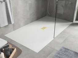 Mexen Hugo receveur rectangulaire SMC 170 x 100 cm, blanc, cachette dorée - 42101017-G
