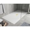 Mexen Hugo brodzik prostokątny SMC 180 x 100 cm, biały, maskownica złota - 42101018-G