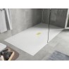 Mexen Hugo brodzik prostokątny SMC 200 x 100 cm, biały, maskownica złota - 42101020-G