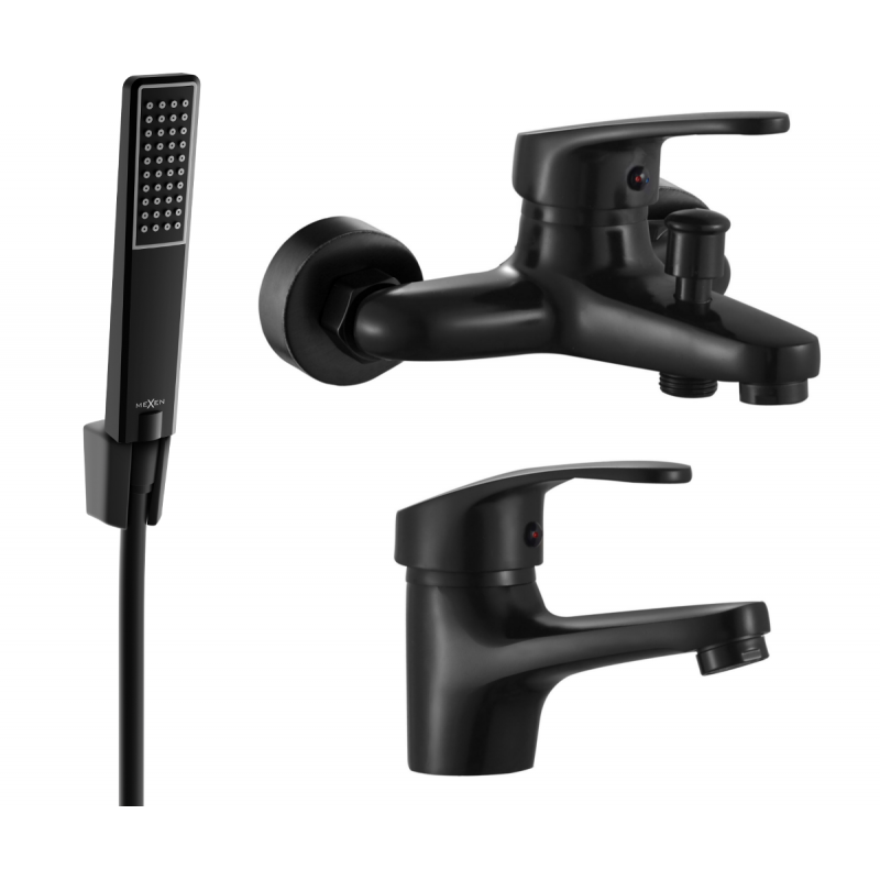 Mexen Erica R72 vannas komplekts, melns - 746403R72-70
