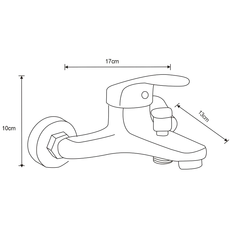 Mexen Erica R05 badkarskran med duschset, krom - 74643R05-00