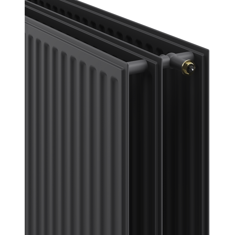 Mexen CVH30 Radiateur hygiénique à plaques 600 x 1800 mm, raccordement inférieur, 2716 W, anthracite - W630H-060-180-66