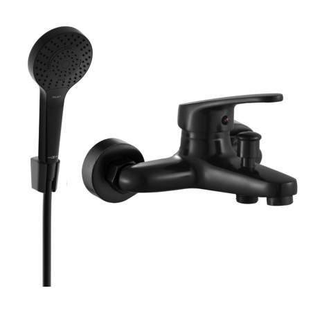 Mexen Erica R05 robinet de baignoire avec ensemble de douche, noir - 74643R05-70