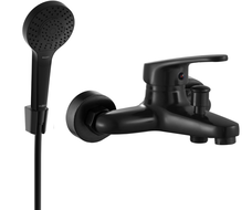 Mexen Erica R05 bateria de banheira com conjunto de chuveiro, preta - 74643R05-70