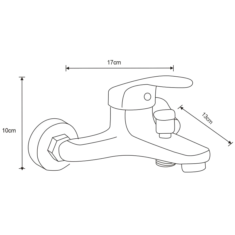 Mexen Erica R72 bath mixer with shower set, chrome - 74643R72-00