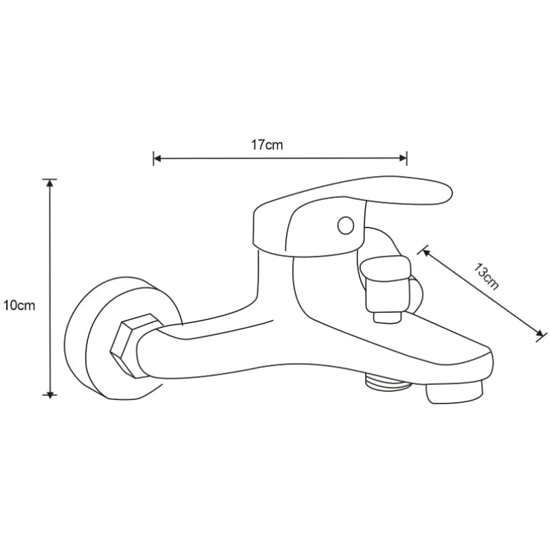 Mexen Erica R72 bathtub faucet with shower set, chrome - 74643R72-00