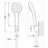 Mexen Erica R72 robinet de baignoire avec ensemble de douche, chrome - 74643R72-00