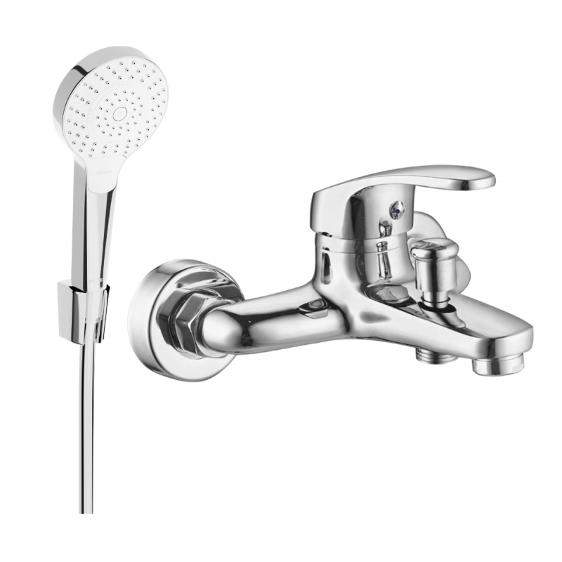 Mexen Erica R72 bath mixer with shower set, chrome - 74643R72-00