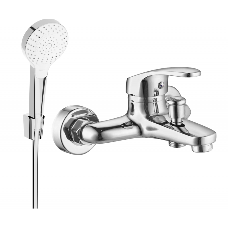 Mexen Erica R72 robinet de baignoire avec ensemble de douche, chrome - 74643R72-00