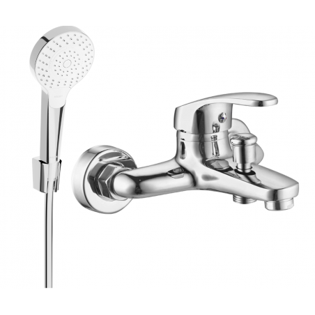 Mexen Erica R72 bath mixer with shower set, chrome - 74643R72-00