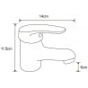 Mexen Erica R72 Badewannenarmatur mit Duschset, schwarz - 74643R72-70