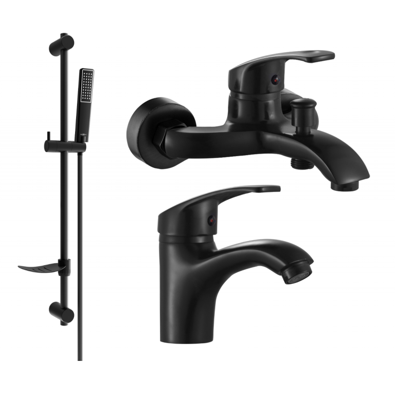 Mexen Fabia DF72 set da bagno, nero - 746503DF72-70