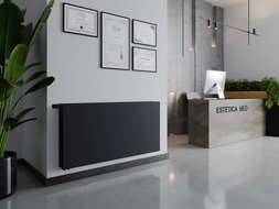 Radiateur plat Mexen CVHF20 Hygiene 400 x 1000 mm, connexion inférieure, 719 W, anthracite - W620HF-040-100-66