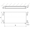 Mexen CVHF20 Hygiene Flat radiatore a pannello 400 x 1500 mm, collegamento inferiore, 1079 W, antracite - W620HF-040-150-66