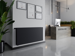 Mexen CVHF20 Hygiene Flat radiatore a pannello 400 x 1500 mm, collegamento inferiore, 1079 W, antracite - W620HF-040-150-66