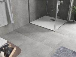 Mexen Hugo piatto doccia quadrato SMC 80 x 80 cm, bianco, copertura inox - 42108080-X