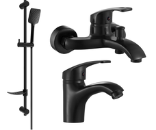 Mexen Fabia DF62 Badewannen-Set, schwarz - 746503DF62-70