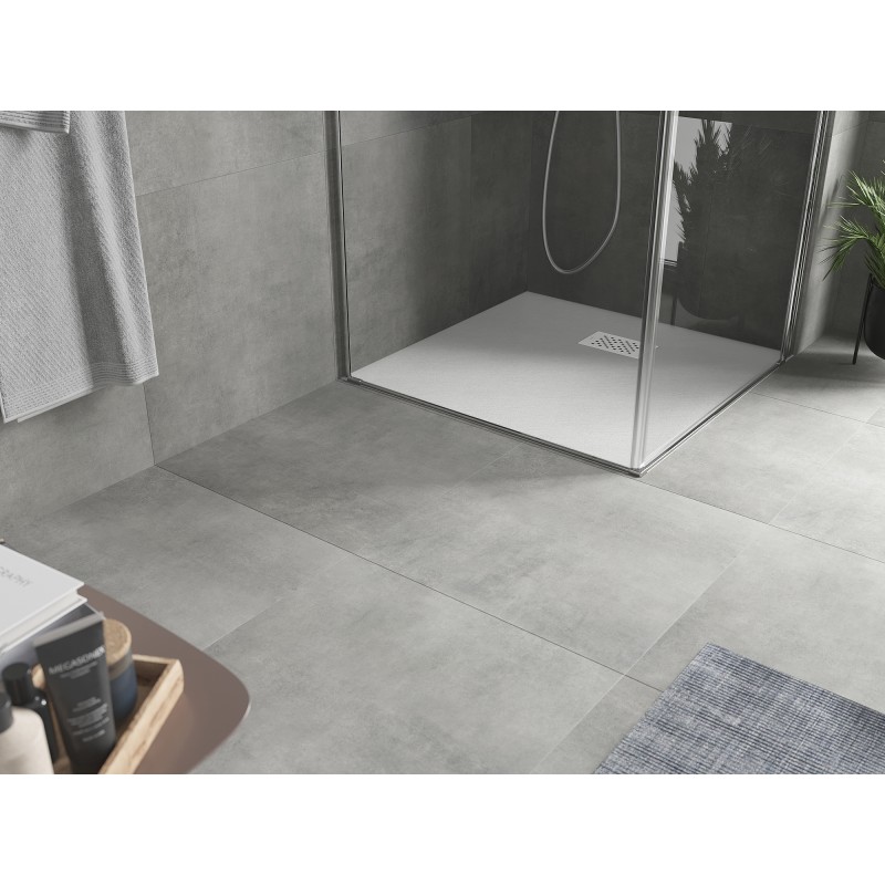 Mexen Hugo brodzik kwadratowy SMC 90 x 90 cm, biały, maskownica biała - 42109090-W