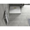 Mexen Hugo quadratische Duschwanne SMC 70 x 70 cm, weiß, goldene Abdeckung - 42107070-G
