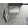 Mexen Hugo square shower tray SMC 70 x 70 cm, white, gold cover - 42107070-G