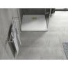 Mexen Hugo square shower tray SMC 70 x 70 cm, white, gold cover - 42107070-G
