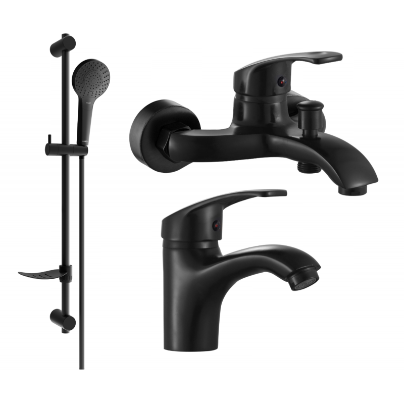 Mexen Fabia DF05 conjunto de bañera, negro - 746503DF05-70