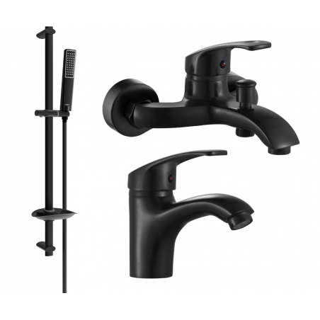 Mexen Fabia DB72 set za kadu, crni - 746503DB72-70
