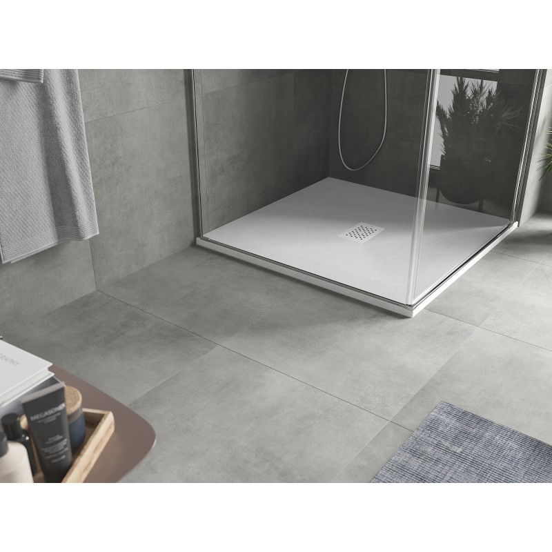 Mexen Hugo quadratische Duschwanne SMC 100 x 100 cm, weiß, weiße Abdeckung - 42101010-W