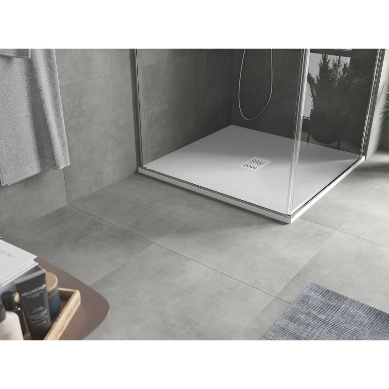Mexen Hugo Quadratische SMC-Duschwanne 100 x 100 cm, weiß, weiße Abdeckung - 42101010-W