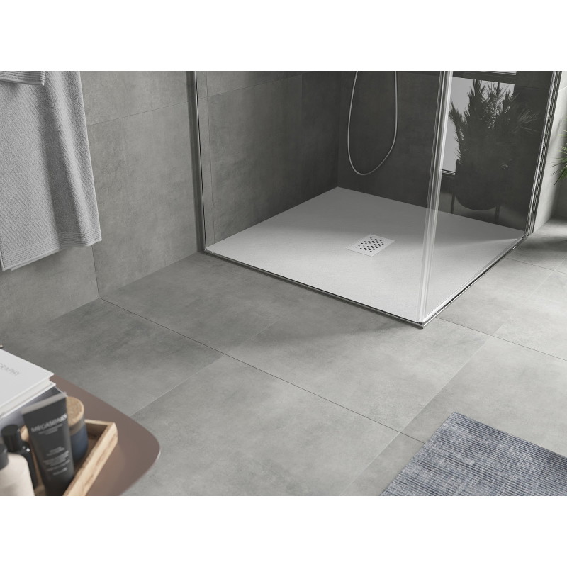 Mexen Hugo plato de ducha cuadrado SMC 100 x 100 cm, blanco, tapa blanca - 42101010-W