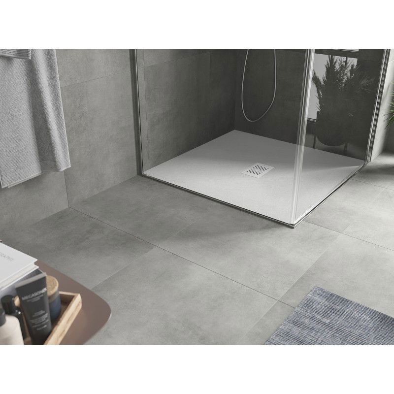 Mexen Hugo quadratische Duschwanne SMC 100 x 100 cm, weiß, weiße Abdeckung - 42101010-W