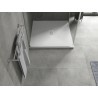Mexen Hugo brodzik kwadratowy SMC 100 x 100 cm, biały, maskownica biała - 42101010-W