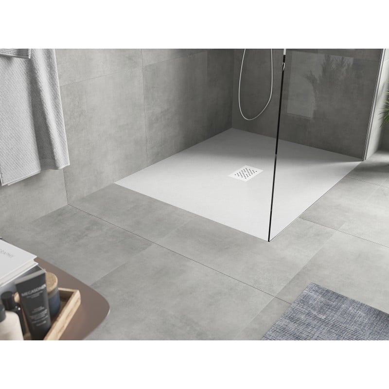 Mexen Hugo receveur de douche rectangulaire SMC 110 x 100 cm, blanc, cache blanc - 42101011-W