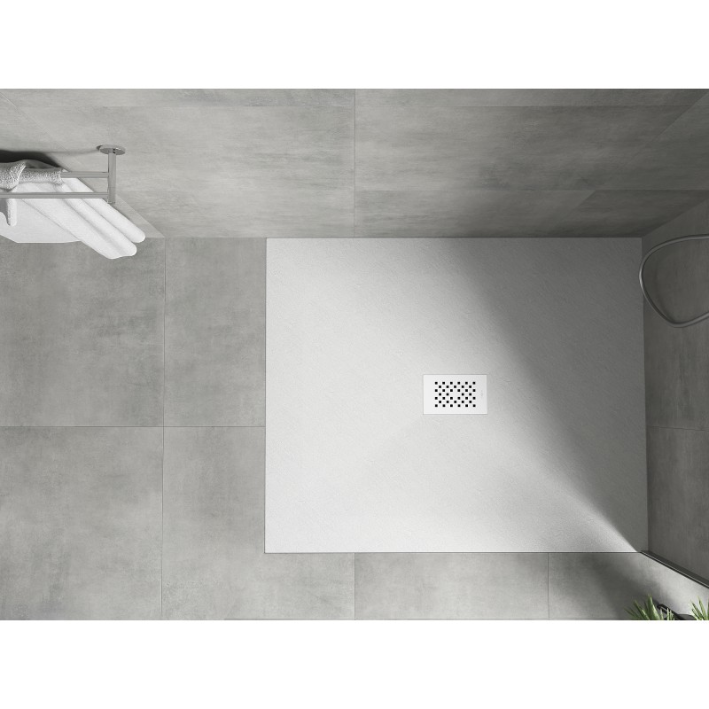 Mexen Hugo brodzik prostokątny SMC 110 x 100 cm, biały, maskownica biała - 42101011-W