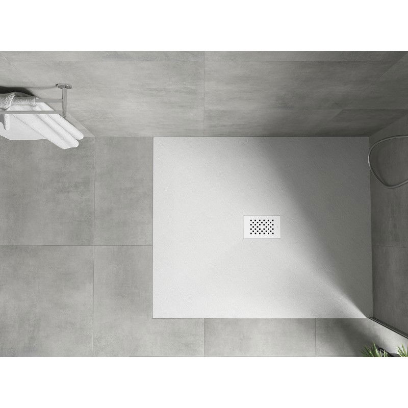 Mexen Hugo plato de ducha rectangular SMC 110 x 100 cm, blanco, cubierta blanca - 42101011-W