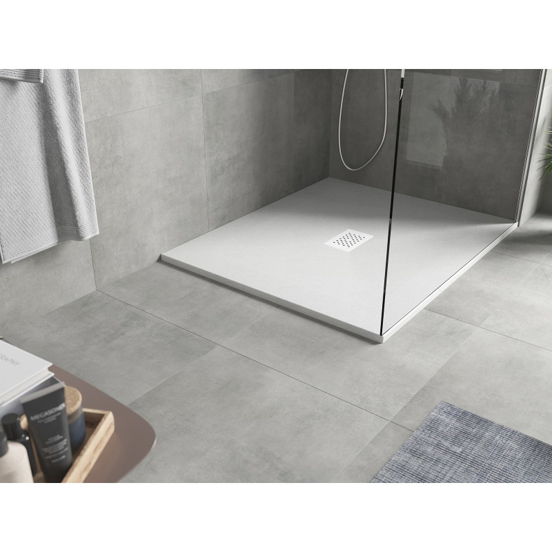 Mexen Hugo rectangular SMC shower tray 120 x 100 cm, white, white cover - 42101012-W
