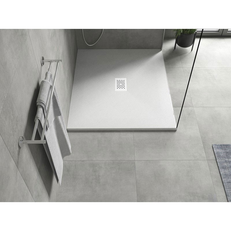 Mexen Hugo plato de ducha rectangular SMC 130 x 100 cm, blanco, cubierta blanca - 42101013-W