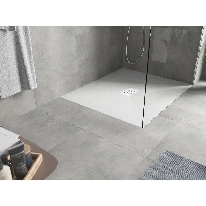 Mexen Hugo rectangular SMC shower tray 140 x 100 cm, white, white cover - 42101014-W