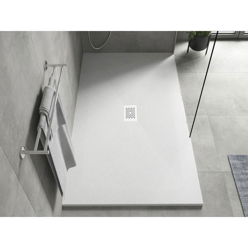 Mexen Hugo plato de ducha rectangular SMC 160 x 100 cm, blanco, cubierta blanca - 42101016-W
