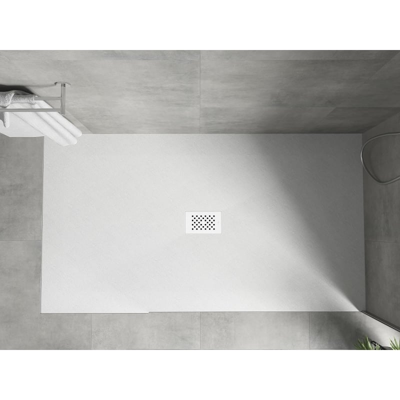 Mexen Hugo rechteckige Duschwanne SMC 180 x 100 cm, weiß, weiße Abdeckung - 42101018-W