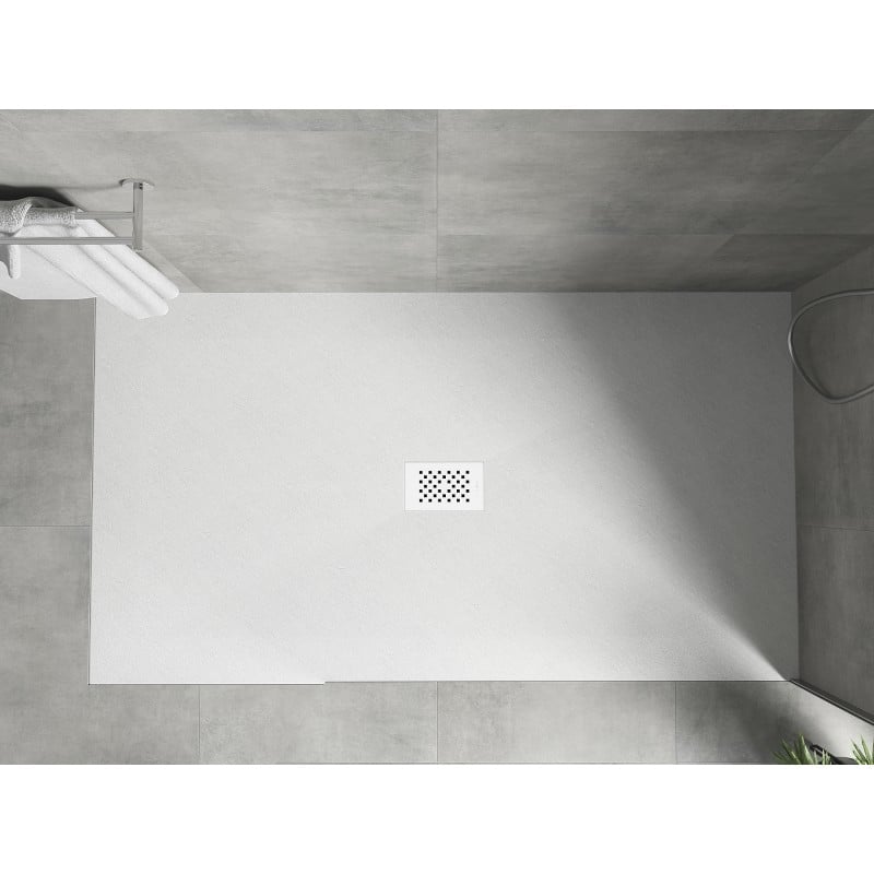 Mexen Hugo brodzik prostokątny SMC 200 x 100 cm, biały, maskownica biała - 42101020-W