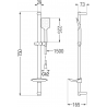 Mexen Fabia DB62 bathtub set, black - 746503DB62-70