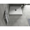 Mexen Hugo receveur de douche carré SMC 100 x 100 cm, blanc, cache inox - 42101010-X