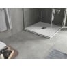 Mexen Hugo brodzik kwadratowy SMC 100 x 100 cm, biały, maskownica inox - 42101010-X