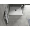 Mexen Hugo brodzik kwadratowy SMC 100 x 100 cm, biały, maskownica inox - 42101010-X