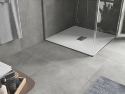 Mexen Hugo receveur de douche carré SMC 100 x 100 cm, blanc, couvercle inox - 42101010-X