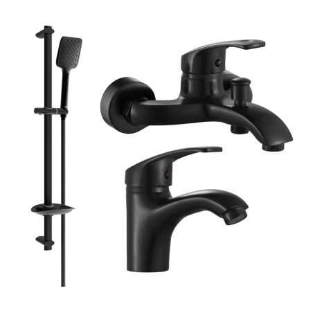 Mexen Fabia DB62 bathtub set, black - 746503DB62-70