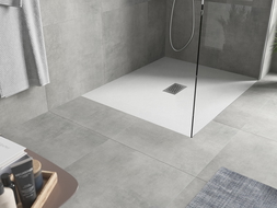Mexen Hugo receveur rectangulaire SMC 110 x 100 cm, blanc, cache inox - 42101011-X