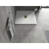 Mexen Hugo vierkante douchebak SMC 100 x 100 cm, wit, gouden afdekking - 42101010-G